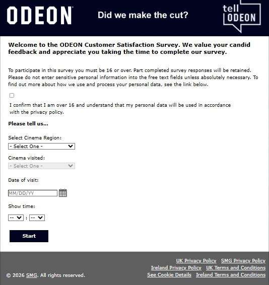 tell odeon survey