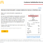 mcdvoice survey validation code